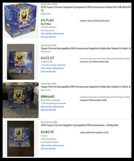 2025_Topps_Chrome_Sapphire_SpongeBob_25th_Anniversary