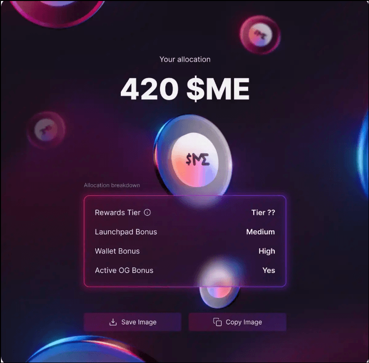 Magic Eden $ME token interface