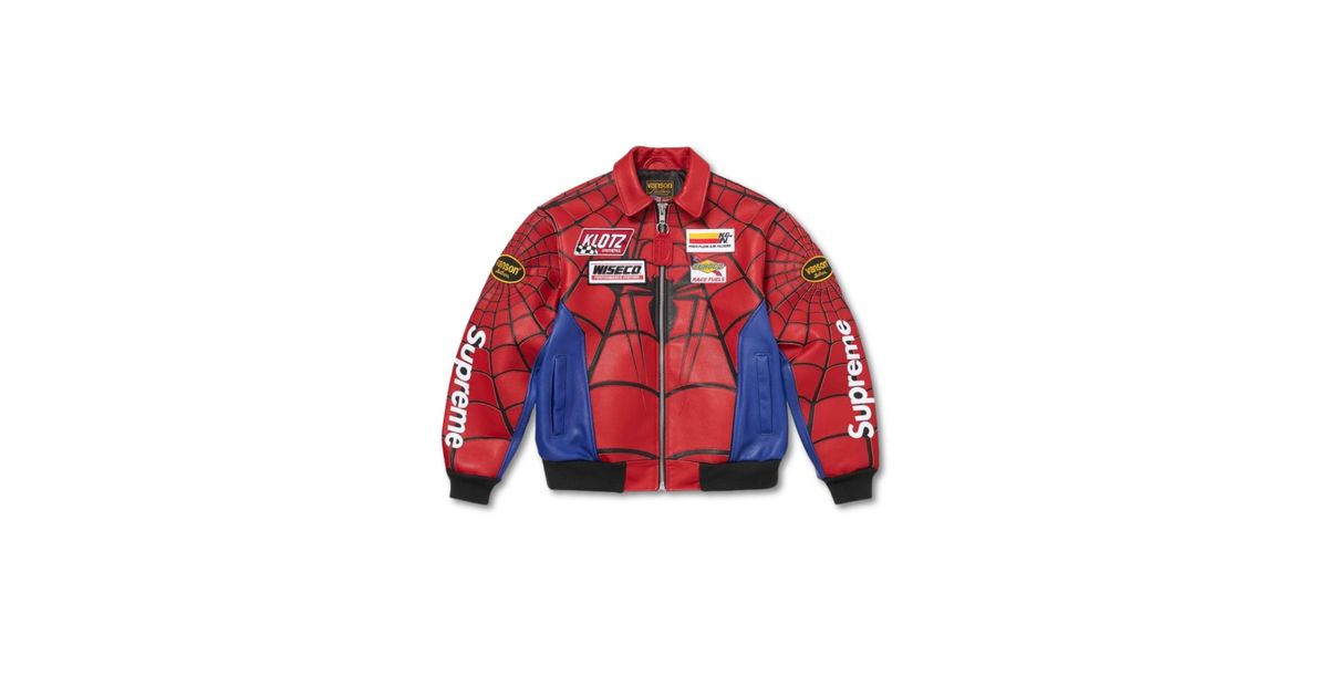 Supreme x Vanson Leathers Spider-Man Jacket | House of Resell 
